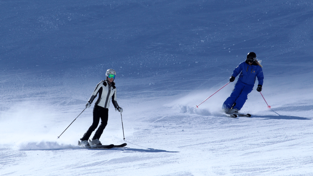 Skiing for beginners at the Ski Portillo resort in Chile